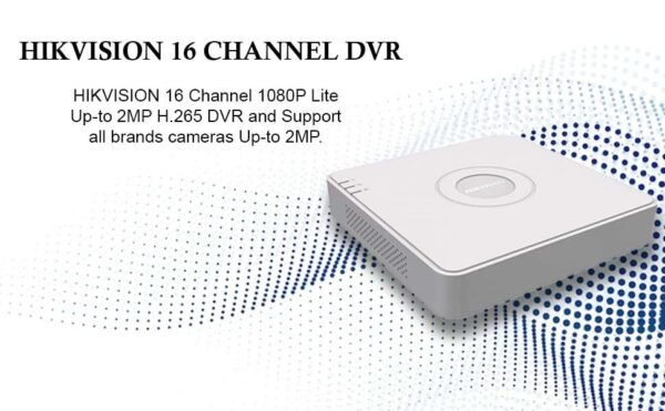 HIKVISION 16 Channel 2MP DVR 1080P Lite H.265Pro+ DVR DS-7116HGHI-K1 White 2years