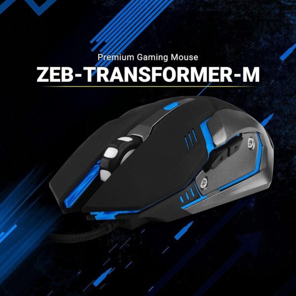 USB Mouse Zebronic Gaming ZEB-CLASH 6 Buttons, Multi-Color LED Lights 1year