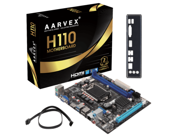 AARVEX H110M MOTHERBOARD NVME 6&7TH GEN. (2 YEARS)